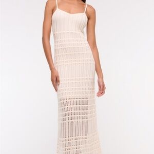 Abercrombie & Fitch Cream Knit Maxi Dress